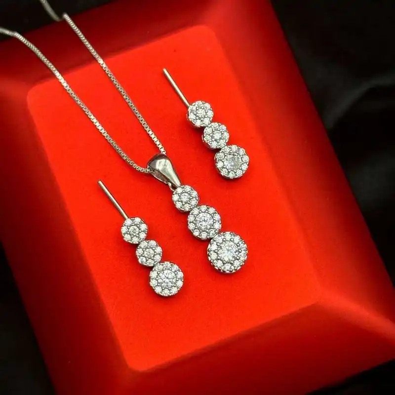 نیم ست نقره زنانه مدل فلاور کد BF 17