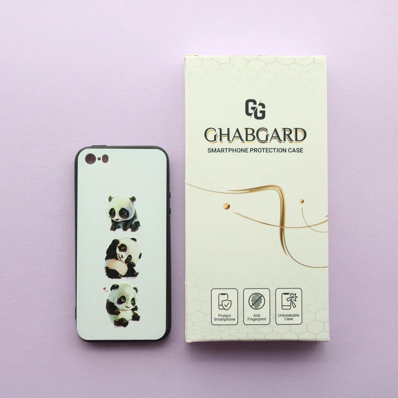 کاور قاب گارد مدل دورژله ای مشکی فانتزی مناسب برای گوشی موبایل اپل iphone 5 / 5s / se 2016