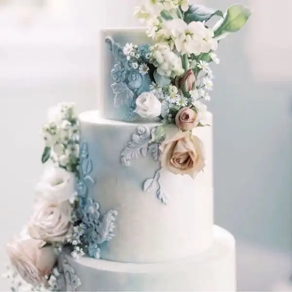 زیره کیک مدل استند طرح حاشیه گل