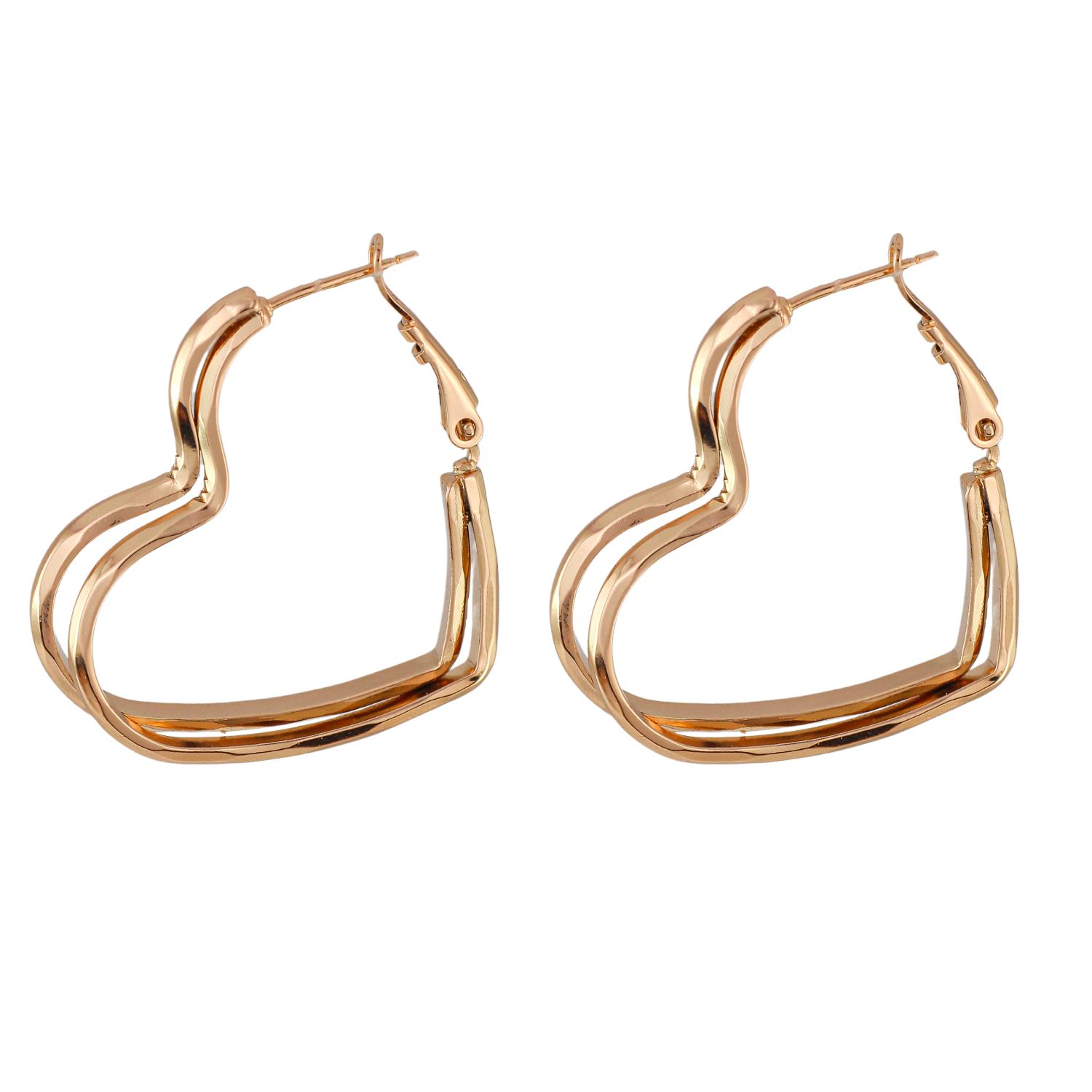 گوشواره زنانه ژوپینگ مدل قلب کد AAC1058 -  - 1