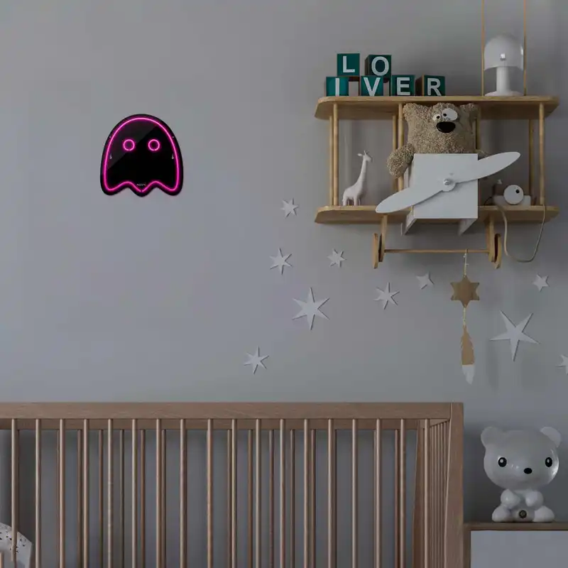 چراغ دیواری نئون دیزاین طرح Packman-2-BL_PN