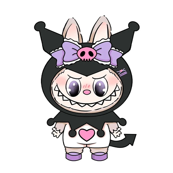 استیکر پارچه و لباس پاد آفرین طرح لبوبو کد 293