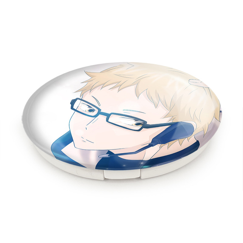 آینه جیبی خندالو طرح سوکیشیما کئی انیمه هایکیو Haikyu مدل تاشو کد 17797