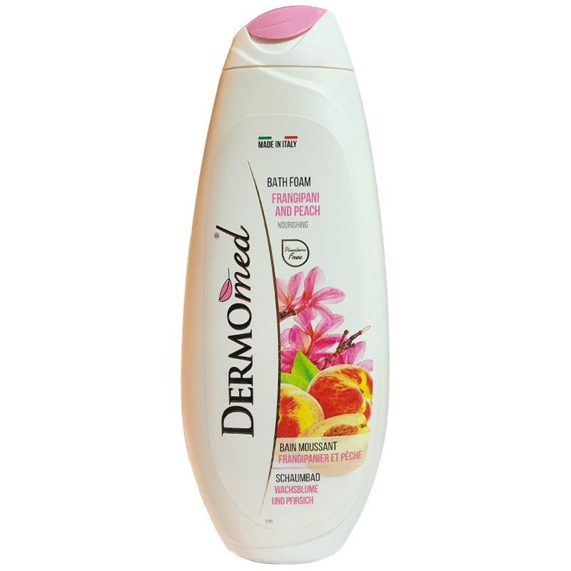 شامپو بدن درمومد مدل FRANGIPANI AND PEACH حجم 750 میلی لیتر