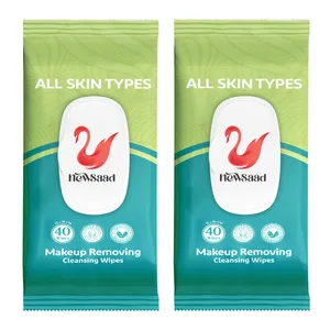 دستمال پاک کننده آرایش نیوساد مدل All Skin2 دو بسته 40 عددی