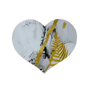  پادری مدل قلب طرح برگ کد 8620 سایز 90x90 سانتی متر