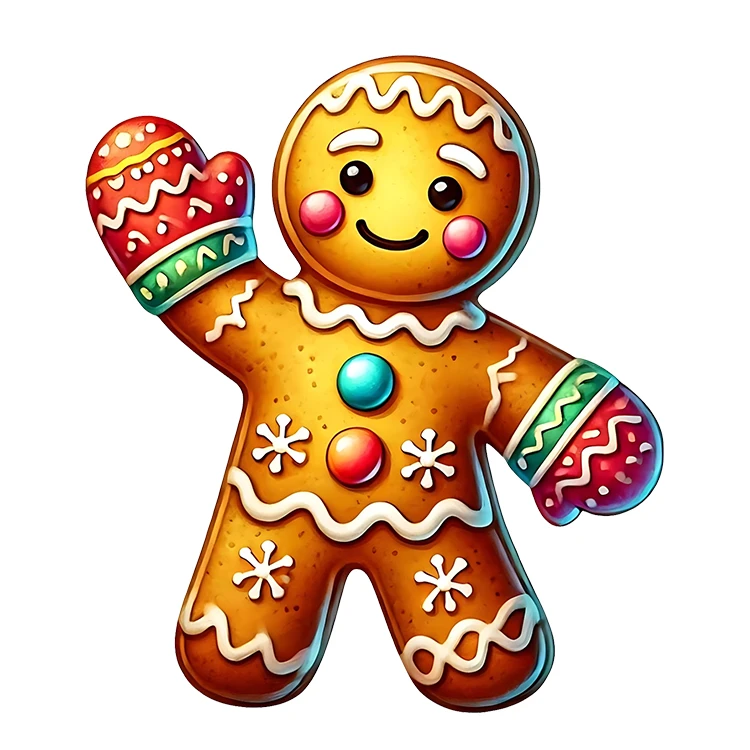 استیکر پارچه و لباس پاد آفرین مدل کریسمس طرح کوکی بیسکویت کد S3091