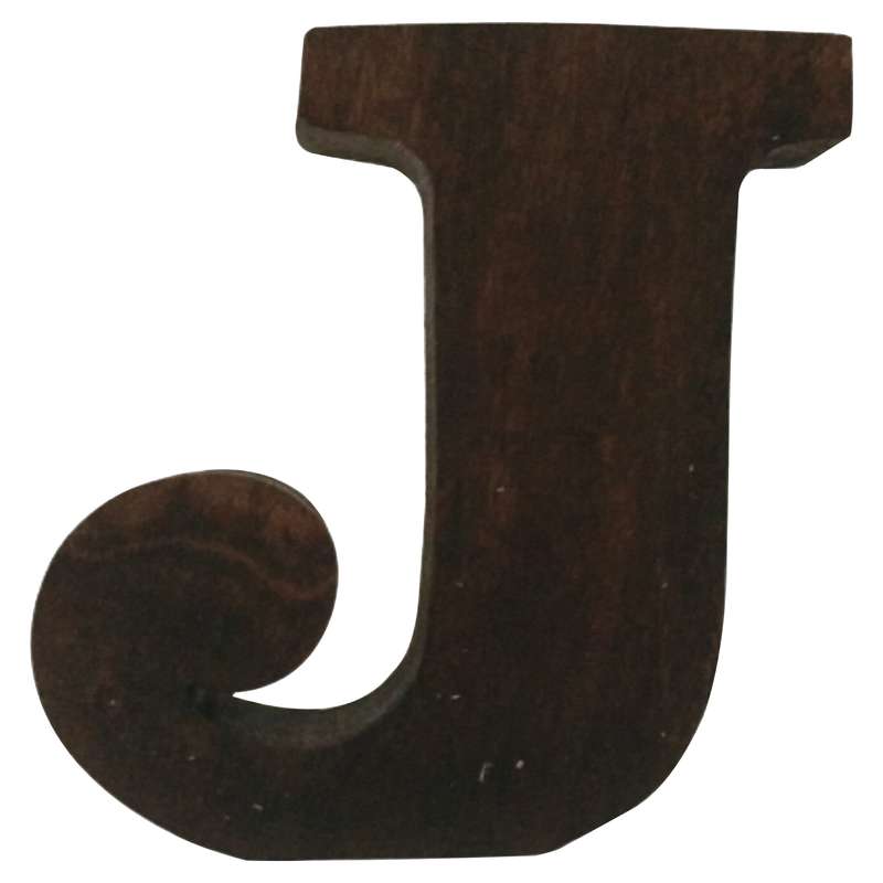 دکوری مدل حرف J چوبی