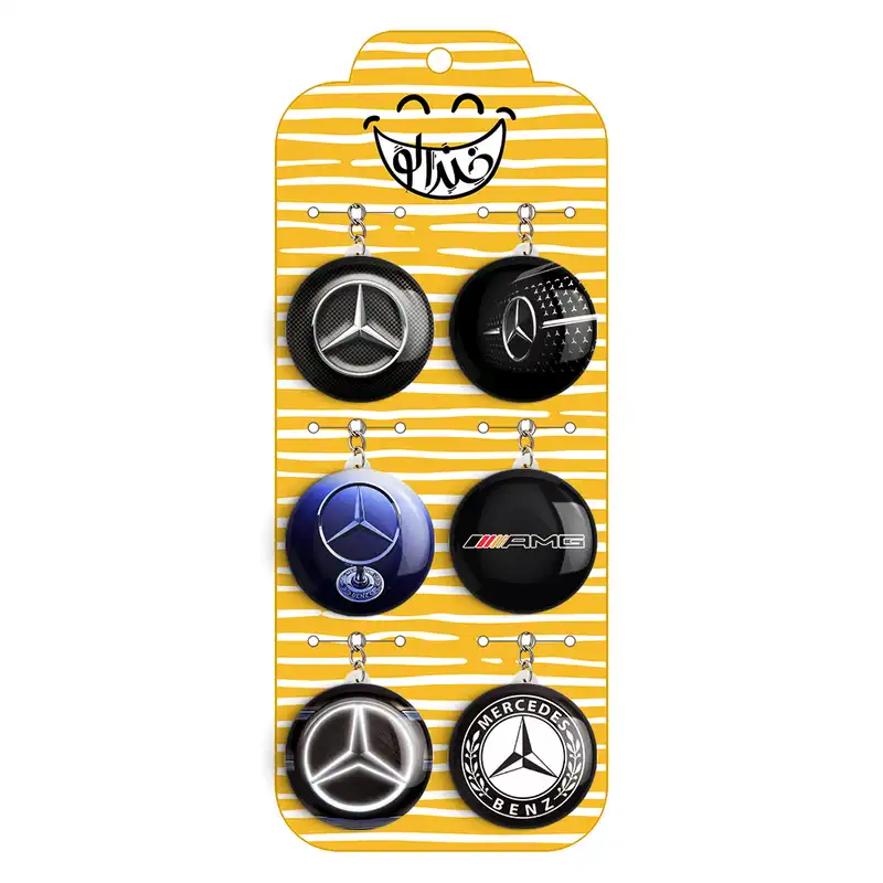 جاکلیدی خندالو مدل مرسدس بنز Mercedes Benz کد 1460B مجموعه 6 عددی