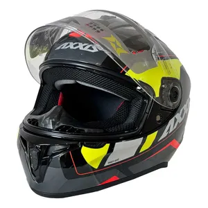 کلاه کاسکت اکسیس مدل فک ثابت مدل SONAR BLACK-YLW 