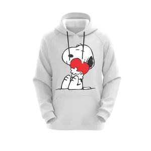 هودی زنانه مدل love کد J149 رنگ سفید