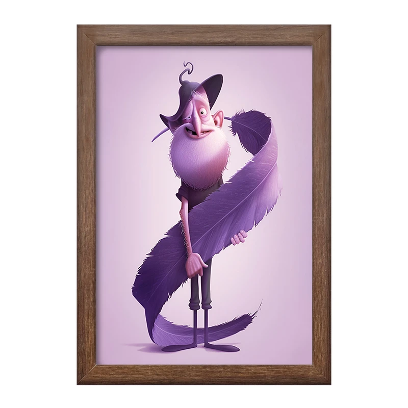 تابلو خندالو طرح پیرمرد و پر کد F5800