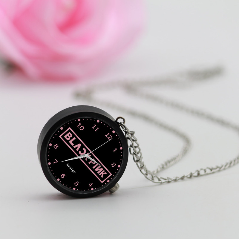 ساعت گردنبندی عقربه ای ناکسیگو مدل بلک پینک کد NF11741
