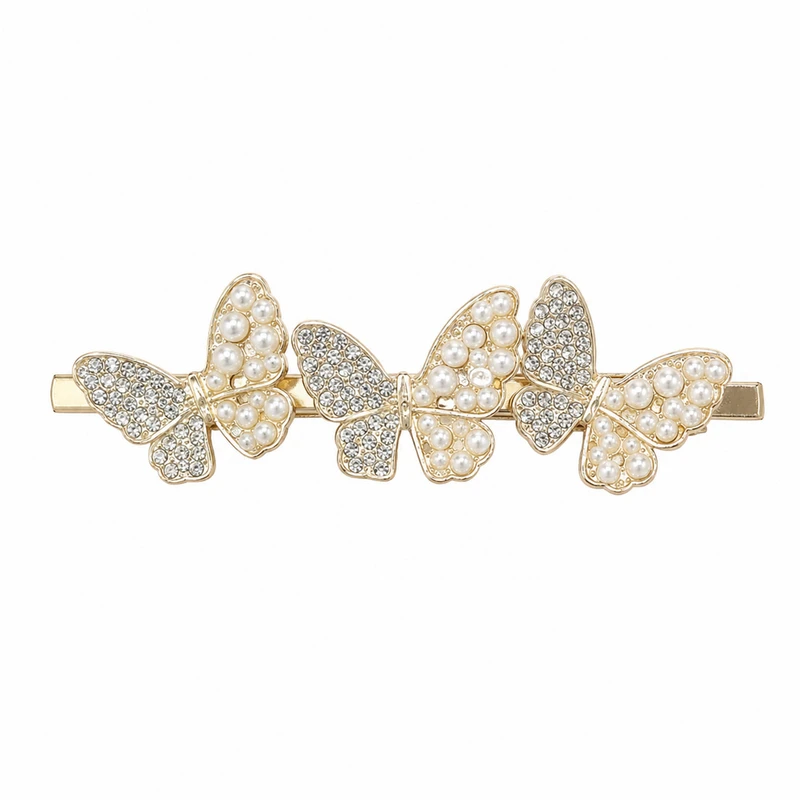 گیره مو زنانه مدل  فلزی نگین‌دار کد 01 Crystal Hair