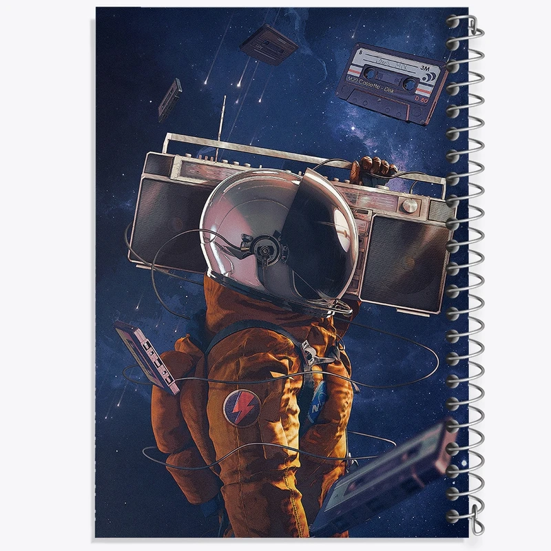 دفتر شطرنجی 50 برگ خندالو مدل فضانورد کد F117