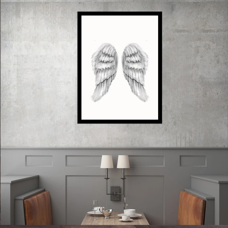 تابلو بکلیت طرح بال فرشته مدل قاب شاسی B-S10387