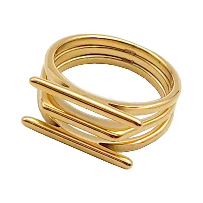 انگشتر زنانه مدل سه خط كد RNG26GL