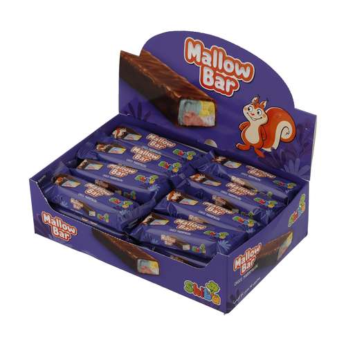 مارشمالو با روکش کاکائويی مالوبار شیبا - 20 گرم بسته 24 عددی