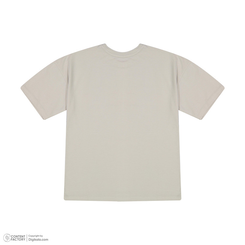 تی شرت آستین کوتاه دخترانه سون پون مدل 13911089 رنگ طوسی