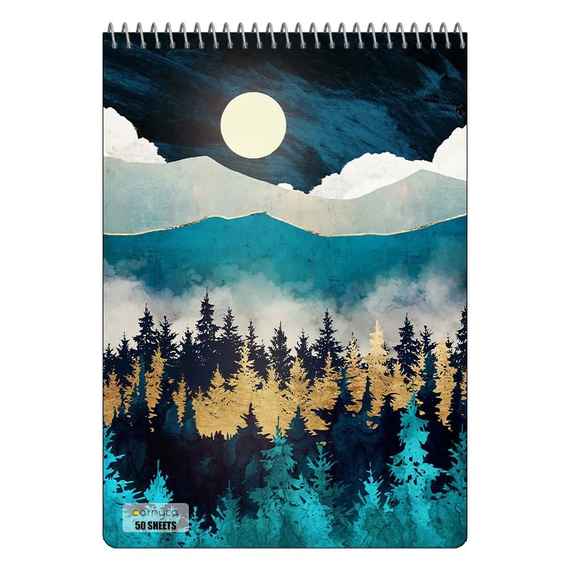 دفتر نقاشی 50 برگ سیمی کارنیکا طرح طبیعت Nature کد 19099
