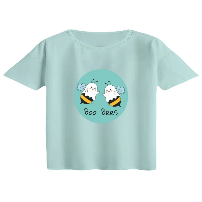 کراپ تی‌شرت آستین کوتاه زنانه مدل روح زنبورنما