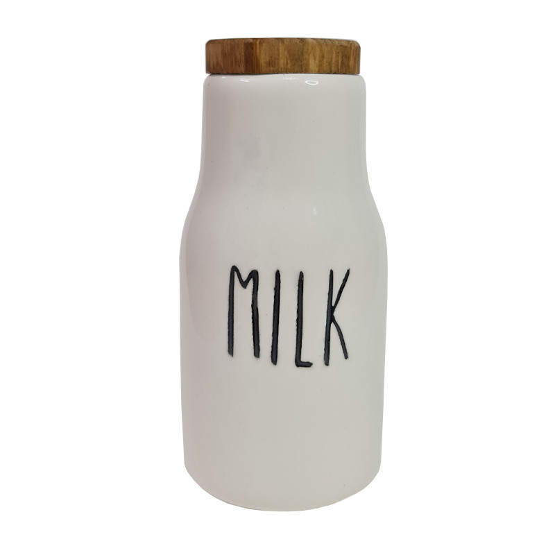 بطری سرامیکی مدل دست ساز طرح MILK