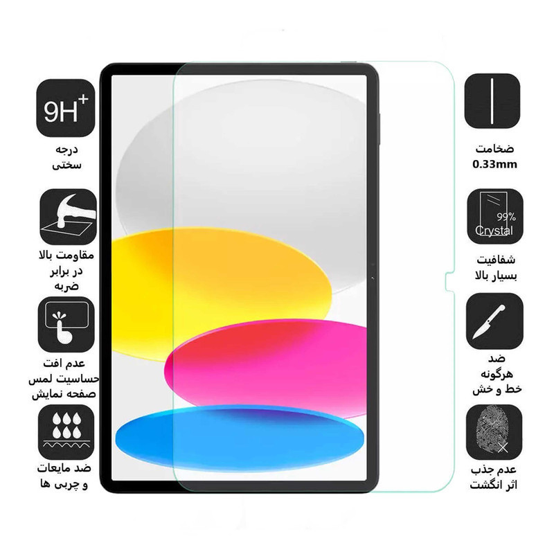 محافظ صفحه نمایش بوف مدل 5D مناسب برای تبلت اپل  (iPad A16/ iPad 11 (2025) / iPad 10/ iPad 10.9 (2022