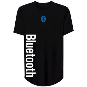 تی شرت لانگ زنانه مدل Bluetooth Vertical کد MH33