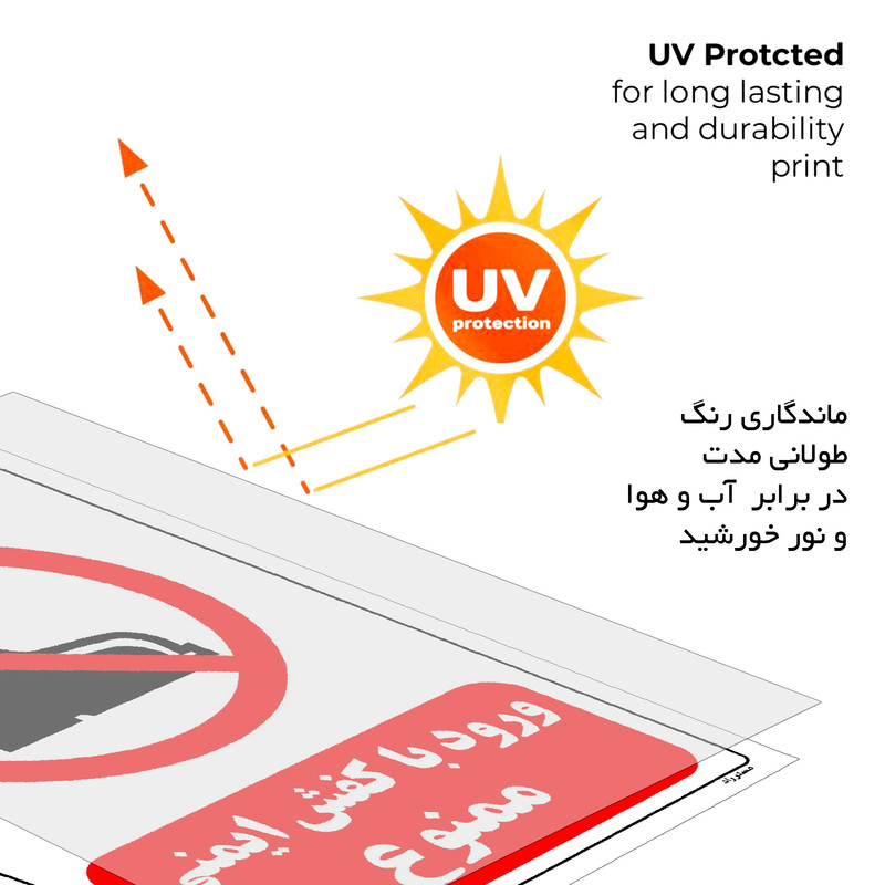 برچسب ایمنی مستر راد طرح ورود با کفش ایمنی ممنوع مدل HSE-OSHA-0487
