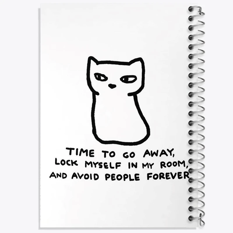 دفتر لیست خرید 50 برگ خندالو طرح گربه اجتماع گریز کد 29298