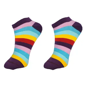 جوراب مدل راه راه رنگ بنفش