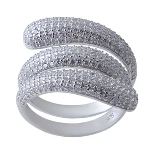 انگشتر نقره زنانه بازرگانی میلادی کد AWR_413