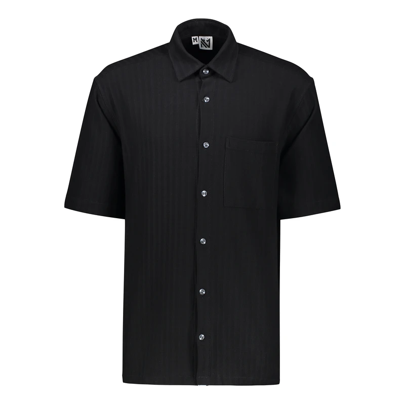 پیراهن آستین کوتاه یقه دکمه دار مردانه مدل پراگ 003