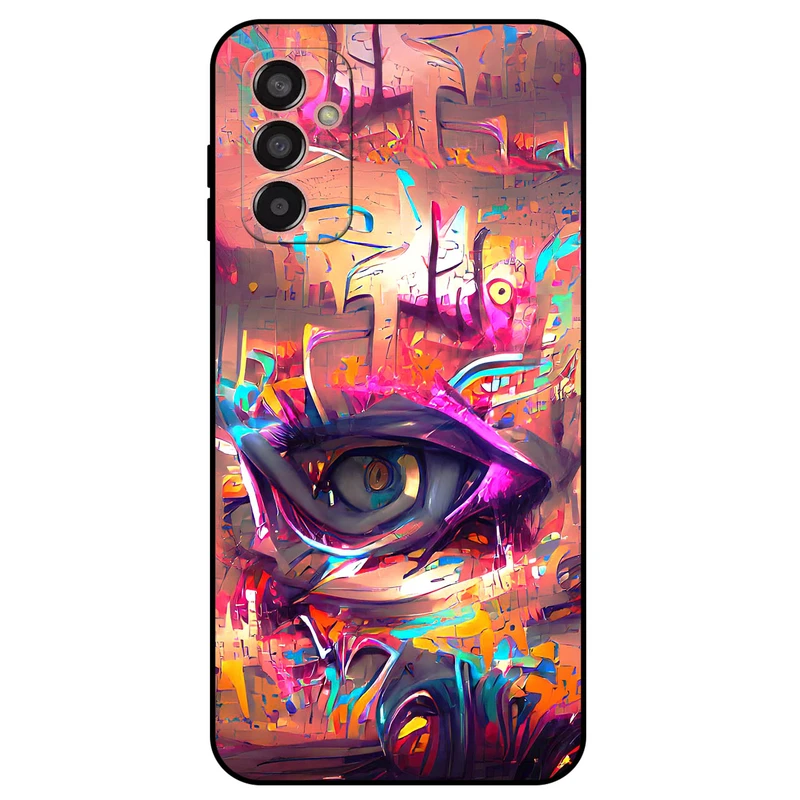 کاور مگافون طرح چشم مدل 2823 مناسب برای گوشی موبایل سامسونگ Galaxy F13         