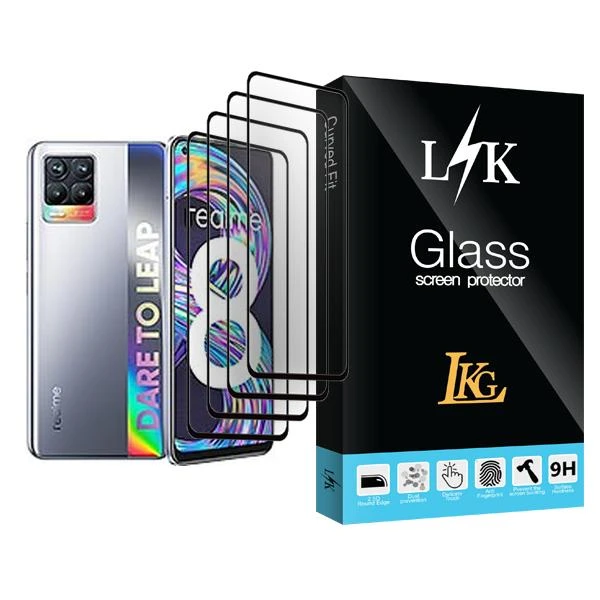 محافظ صفحه نمایش ال کا جی مدل LK Glass MIX004 مناسب برای گوشی موبایل ریلمی 8 بسته چهار عددی