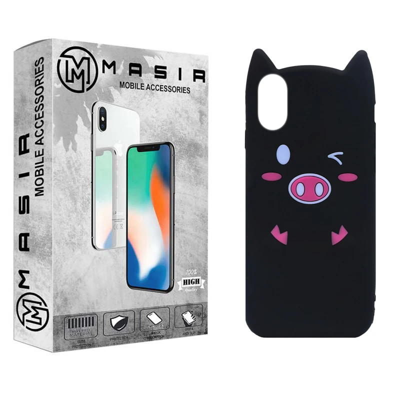 کاور مسیر طرح خوک مدل PG-01 مناسب برای گوشی موبایل اپل Iphone X / XS