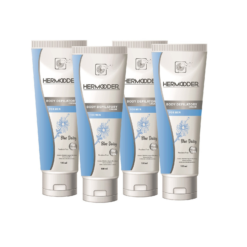 کرم موبر هرمودر مدل bluedaisy حجم 100 میلی لیتر مجموعه 4 عددی