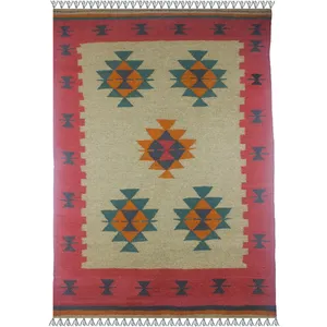 گلیم دستبافت یک و نیم متری کد 22312