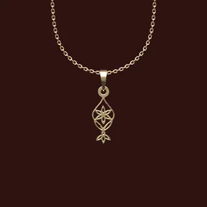 گردنبند طلا 18 عیار زنانه مدوپد مدل هندسی کد W2-1-1157