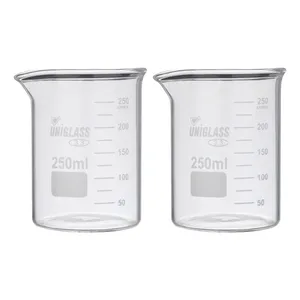 بشر آزمایشگاه یونی گلس مدل H01 ظرفیت 250 میلی لیتر بسته 2 عددی