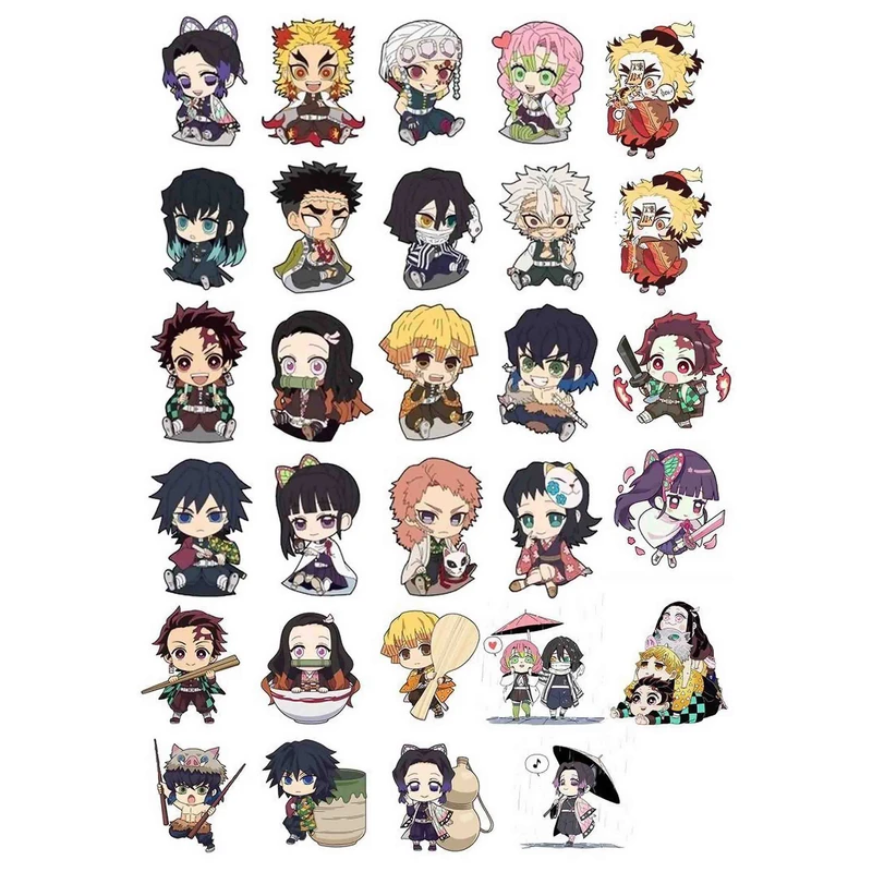 استیکر لپ تاپ طرح انیمه ای کد 425 مجمموعه 29 عددی