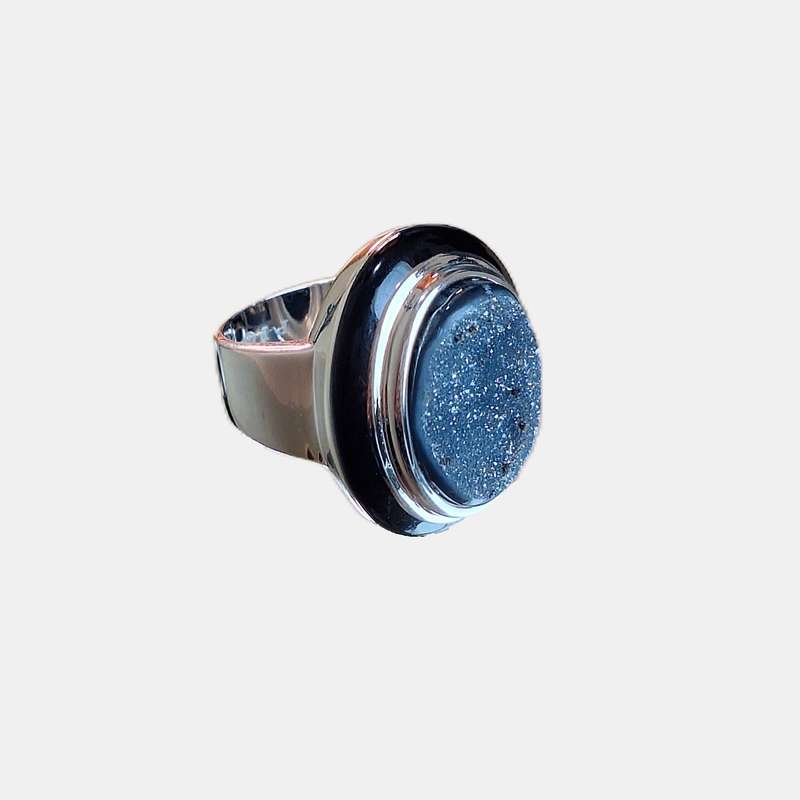 انگشتر نقره زنانه مدل عقیق دروزی کد PiArte R09E-54