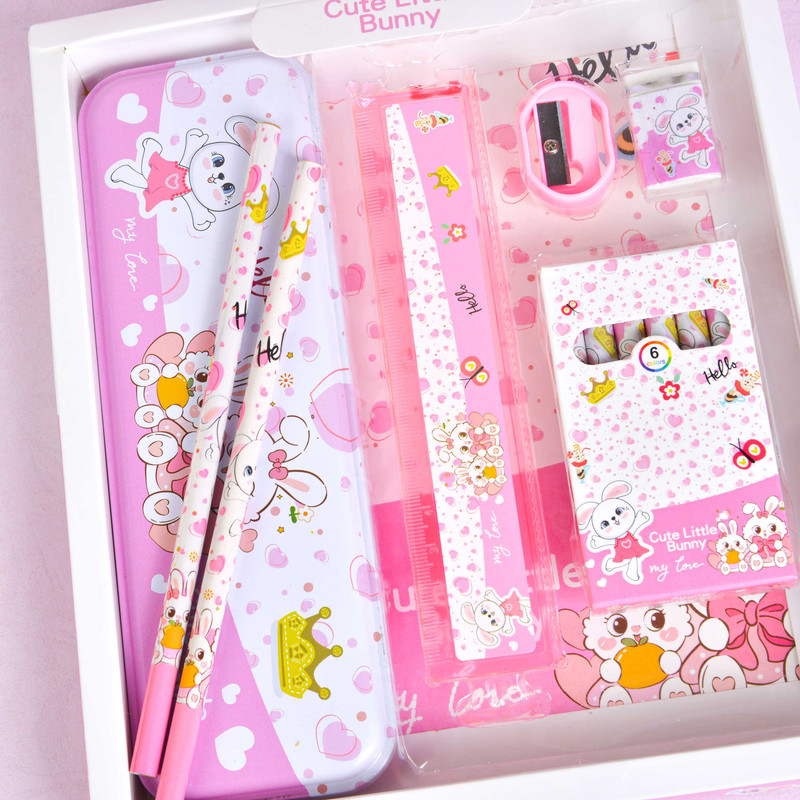 بسته لوازم تحریر مدل خرگوش کد CD-8015 مجموعه 7 عددی