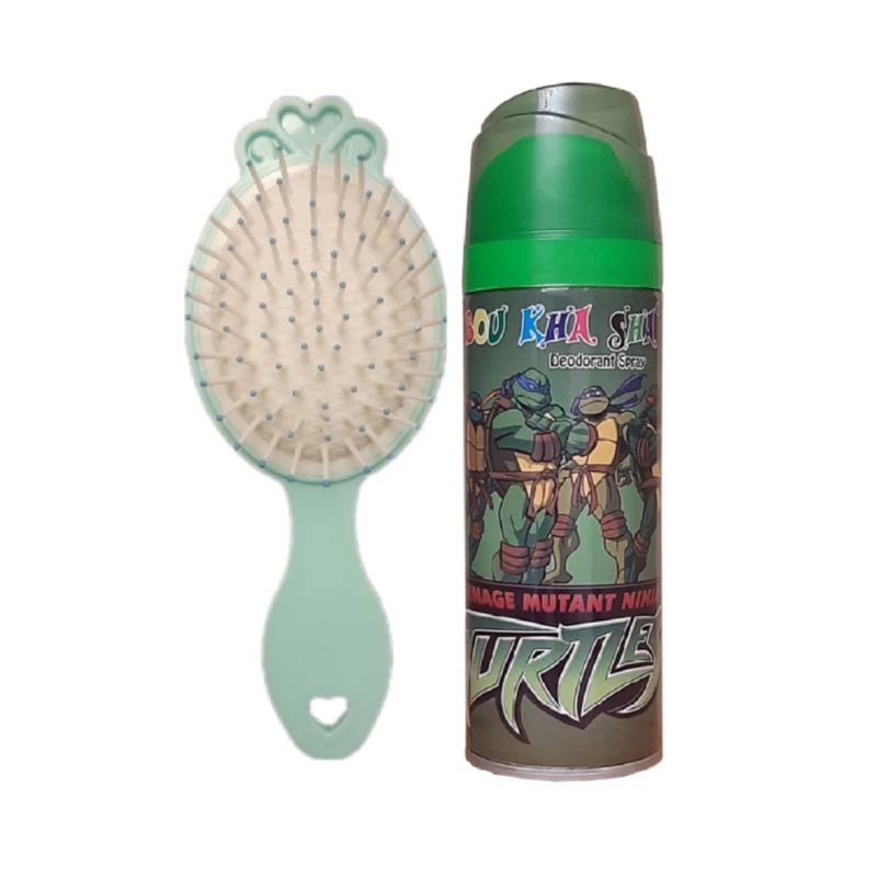 اسپری کودک بوخشا مدل لاک پشت ها حجم ۲۰۰میلی لیتر به همراه برس کودک 