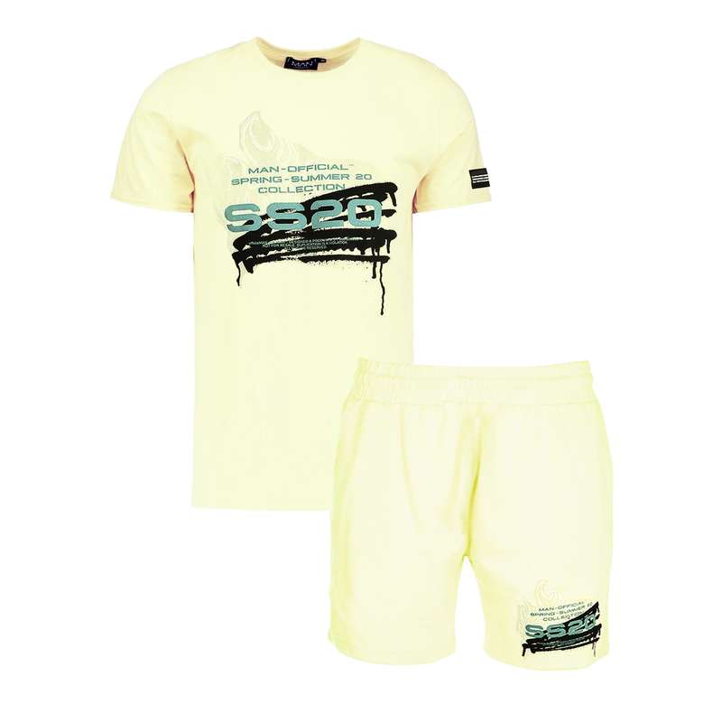 ست تی شرت و شلوارک مردانه بوهومن مدل Export SS20