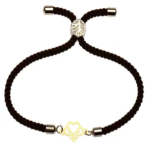 دستبند طلا 18 عیار زنانه الن نار مدل طرح قلب ELN1212