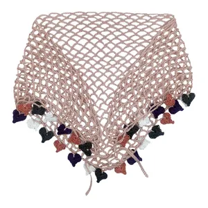 مینی اسکارف زنانه مدل قلب دستبافت کد 0111491