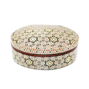 جعبه جواهرات خاتم کاری مدل تمام خاتم طرح الیپس کد 14p10-3f3