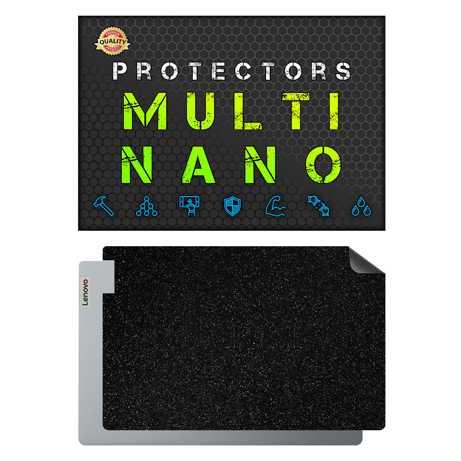 برچسب پوششی پشت لپ تاپ مولتی نانو طرح کهکشانی مدل X-F1G مناسب برای لپ تاپ لنوو IdeaPad Slim 3 Gen 8 15.6 inch 2023