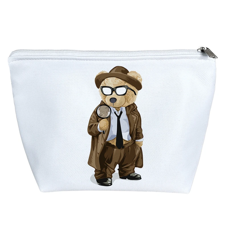 کیف لوازم آرایش دخترانه خندالو مدل خرس تدی  کد 2429